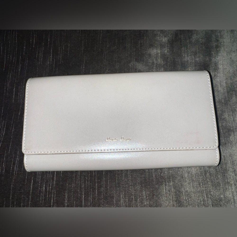 Chic champagne Wallet with Subtle Logo